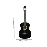 Maxbell 39" Beginner Classical Guitar Guitar Accessories for Students Beginners Kids Black