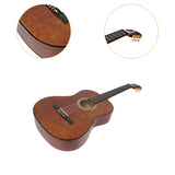 Maxbell 39" Beginner Classical Guitar Guitar Accessories for Students Beginners Kids Wood color