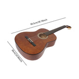 Maxbell 39" Beginner Classical Guitar Guitar Accessories for Students Beginners Kids Wood color