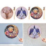 Maxbell Shaman Drum Handmade Meditation Decorative with Drum Stick Music Lovers Gift brown deer head