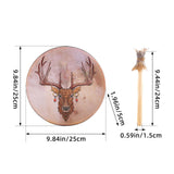 Maxbell Shaman Drum Handmade Meditation Decorative with Drum Stick Music Lovers Gift brown deer head