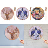 Maxbell Shaman Drum Handmade Meditation Decorative with Drum Stick Music Lovers Gift brown deer head