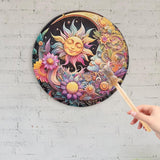 Maxbell Shaman Drum Handmade Meditation Decorative with Drum Stick Music Lovers Gift sun goddess
