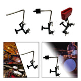 Maxbell Cowbell Clamp Percussion Holder for Drum Musical Instrument Bass Drum Pedals L Rod