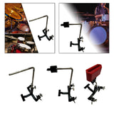 Maxbell Cowbell Clamp Percussion Holder for Drum Musical Instrument Bass Drum Pedals L Rod