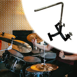 Maxbell Cowbell Clamp Percussion Holder for Drum Musical Instrument Bass Drum Pedals L Rod