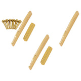 Maxbell Guitar Bridge Saddle Brass Musical Instrument Part Easy to Install Accessory Nut Saddle Pin set