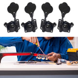 Maxbell 4x Electric Guitar String Tuning Pegs Knobs Tuning Keys for Concert Practice black