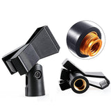 Maxbell Mic Clip Holder Adjustable Mic Holder Clamp for Speeches Performances