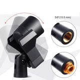Maxbell Mic Clip Holder Adjustable Mic Holder Clamp for Speeches Performances
