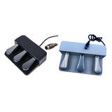 Maxbell Triple Pedal Ideal Accessory Piano Foot Pedal for Synthesisers Electric MIDI Black