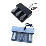 Maxbell Triple Pedal Ideal Accessory Piano Foot Pedal for Synthesisers Electric MIDI Black