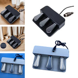 Maxbell Triple Pedal Ideal Accessory Piano Foot Pedal for Synthesisers Electric MIDI Black
