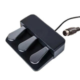 Maxbell Triple Pedal Ideal Accessory Piano Foot Pedal for Synthesisers Electric MIDI Black
