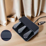Maxbell Triple Pedal Ideal Accessory Piano Foot Pedal for Synthesisers Electric MIDI Black