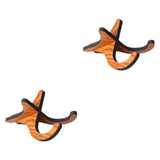 Maxbell 2Pcs Kalimba Stand Wooden Thumb Piano Display Stand for 10 Key 17 Key Kalimbas