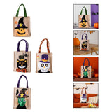 Maxbell Trick or Treat Tote with Handle Snack Grocery Bag Reusable Halloween Handbag Pumpkin