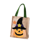 Maxbell Trick or Treat Tote with Handle Snack Grocery Bag Reusable Halloween Handbag Pumpkin