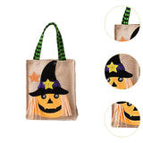 Maxbell Trick or Treat Tote with Handle Snack Grocery Bag Reusable Halloween Handbag Pumpkin