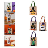 Maxbell Trick or Treat Tote with Handle Snack Grocery Bag Reusable Halloween Handbag Pumpkin