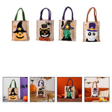 Maxbell Trick or Treat Tote with Handle Snack Grocery Bag Reusable Halloween Handbag Pumpkin