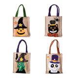 Maxbell Trick or Treat Tote with Handle Snack Grocery Bag Reusable Halloween Handbag Pumpkin