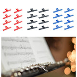Maxbell 8Pcs Music Score Holder Guitar Violin Music Clamp for Certificates Documents red
