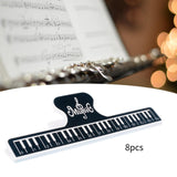 Maxbell 8Pcs Music Score Holder Guitar Violin Music Clamp for Certificates Documents black