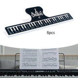 Maxbell 8Pcs Music Score Holder Guitar Violin Music Clamp for Certificates Documents black