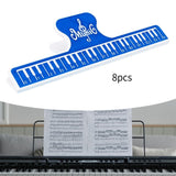 Maxbell 8Pcs Music Score Holder Guitar Violin Music Clamp for Certificates Documents blue