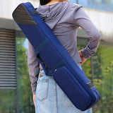 Maxbell Billiard Stick Carrying Case 1/2 Cue Cases Portable Handle Cue Cases Carry Bag blue