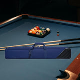 Maxbell Billiard Stick Carrying Case 1/2 Cue Cases Portable Handle Cue Cases Carry Bag blue