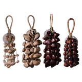 Maxbell Nutshell Handbell Handmade Gifts Shell Nut Shaker for Holiday Parties Adults Height 37cm