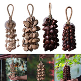 Maxbell Nutshell Handbell Handmade Gifts Shell Nut Shaker for Holiday Parties Adults Height 37cm