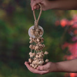 Maxbell Nutshell Handbell Handmade Gifts Shell Nut Shaker for Holiday Parties Adults Height 37cm