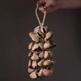 Maxbell Nutshell Handbell Handmade Gifts Shell Nut Shaker for Holiday Parties Adults Height 40cm