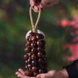 Maxbell Nutshell Handbell Handmade Gifts Shell Nut Shaker for Holiday Parties Adults Height 30cm