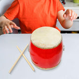Maxbell Chinese Waist Drum Chinese Wooden Drum for Performance Music Education Dance