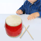 Maxbell Chinese Waist Drum Chinese Wooden Drum for Performance Music Education Dance