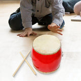 Maxbell Chinese Waist Drum Chinese Wooden Drum for Performance Music Education Dance