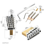 Maxbell Guitar Tremolo Bridge Replacement and Full Size Brass Block for Guitar Accs