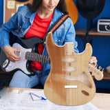 Maxbell Guitar Body Guitar Accessory DIY Guitar Barrel for Luthiers DIY Craft Lovers Style A