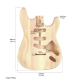Maxbell Guitar Body Guitar Accessory DIY Guitar Barrel for Luthiers DIY Craft Lovers Style B