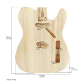 Maxbell Guitar Body Guitar Accessory DIY Guitar Barrel for Luthiers DIY Craft Lovers Style C