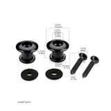 Maxbell 2 Pieces Strap Button Guitar Tail Pin for Electric Guitar Bass Upgrade Tools