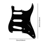 Maxbell Sss Guitar Pickguard with Srcew Guitar Part for Electric Guitar Accesssories black