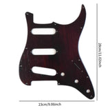 Maxbell Sss Guitar Pickguard with Srcew Guitar Part for Electric Guitar Accesssories black and red