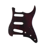 Maxbell Sss Guitar Pickguard with Srcew Guitar Part for Electric Guitar Accesssories black and red