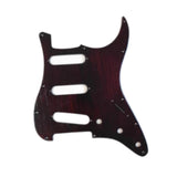 Maxbell Sss Guitar Pickguard with Srcew Guitar Part for Electric Guitar Accesssories black and red