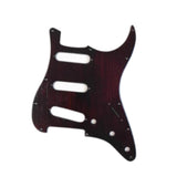 Maxbell Sss Guitar Pickguard with Srcew Guitar Part for Electric Guitar Accesssories black and red